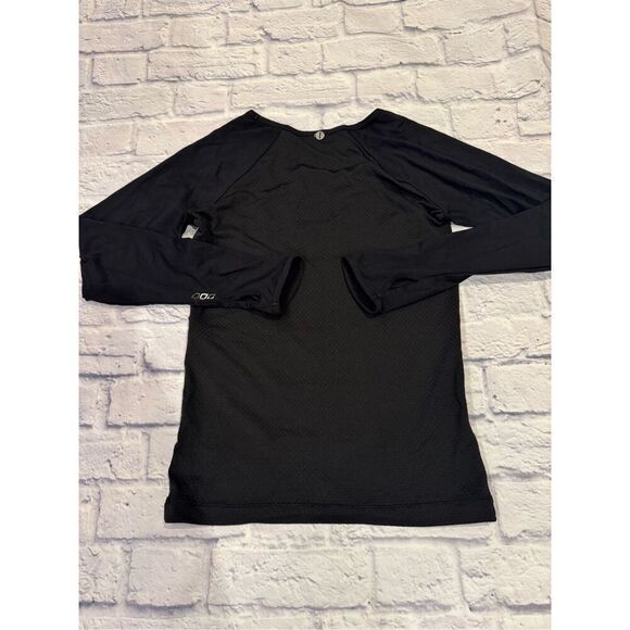 Lorna Jane Seamless Ignite Mesh Paneled Long Sleeve Top in Black Size Medium - Picture 5 of 7